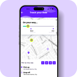 On-demand
door-to-door rides